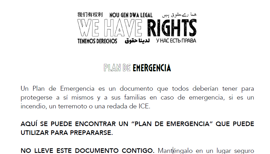 Emergency Planning Packet (Spanish)